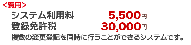 商号変更登記費用